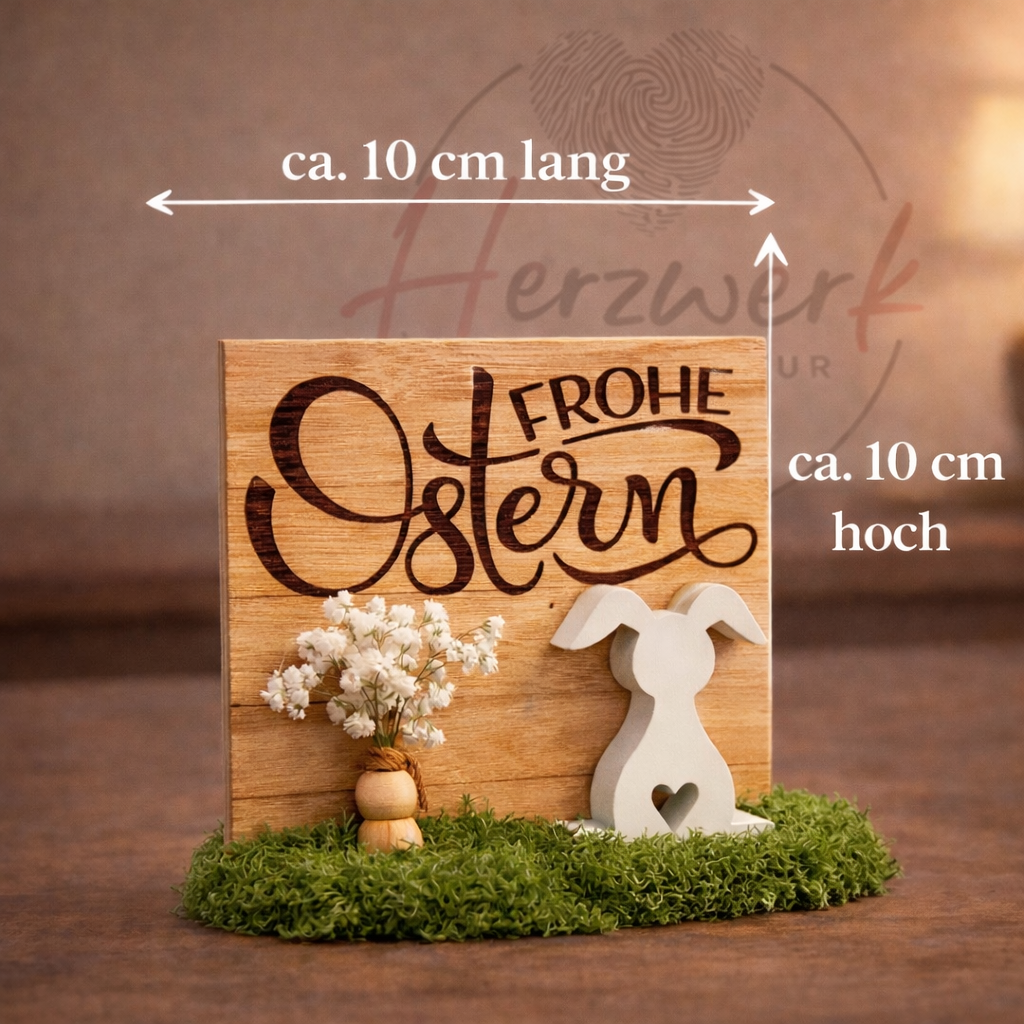 Osterdekoration „Frohe Ostern“- handgemacht & natürlich