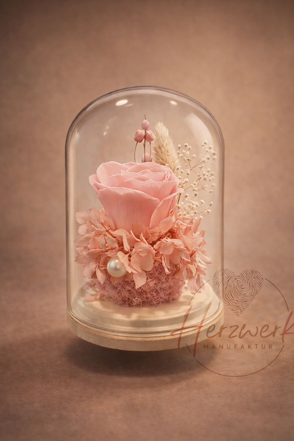 Ewige Rose im Glasdom - ROSA - Handgefertigtes Geschenk