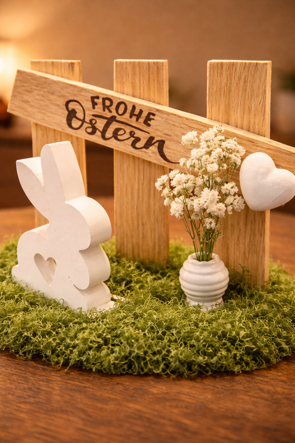 Osterdekoration „Frohe Ostern“ - handgemacht & natürlich