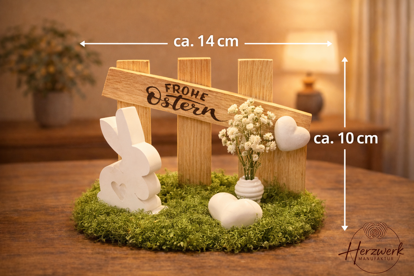 Osterdekoration „Frohe Ostern“ - handgemacht & natürlich