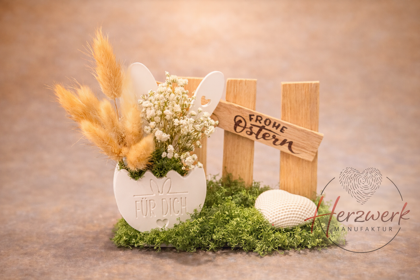 Osterdekoration „Für dich“ - natürlich & handgemacht