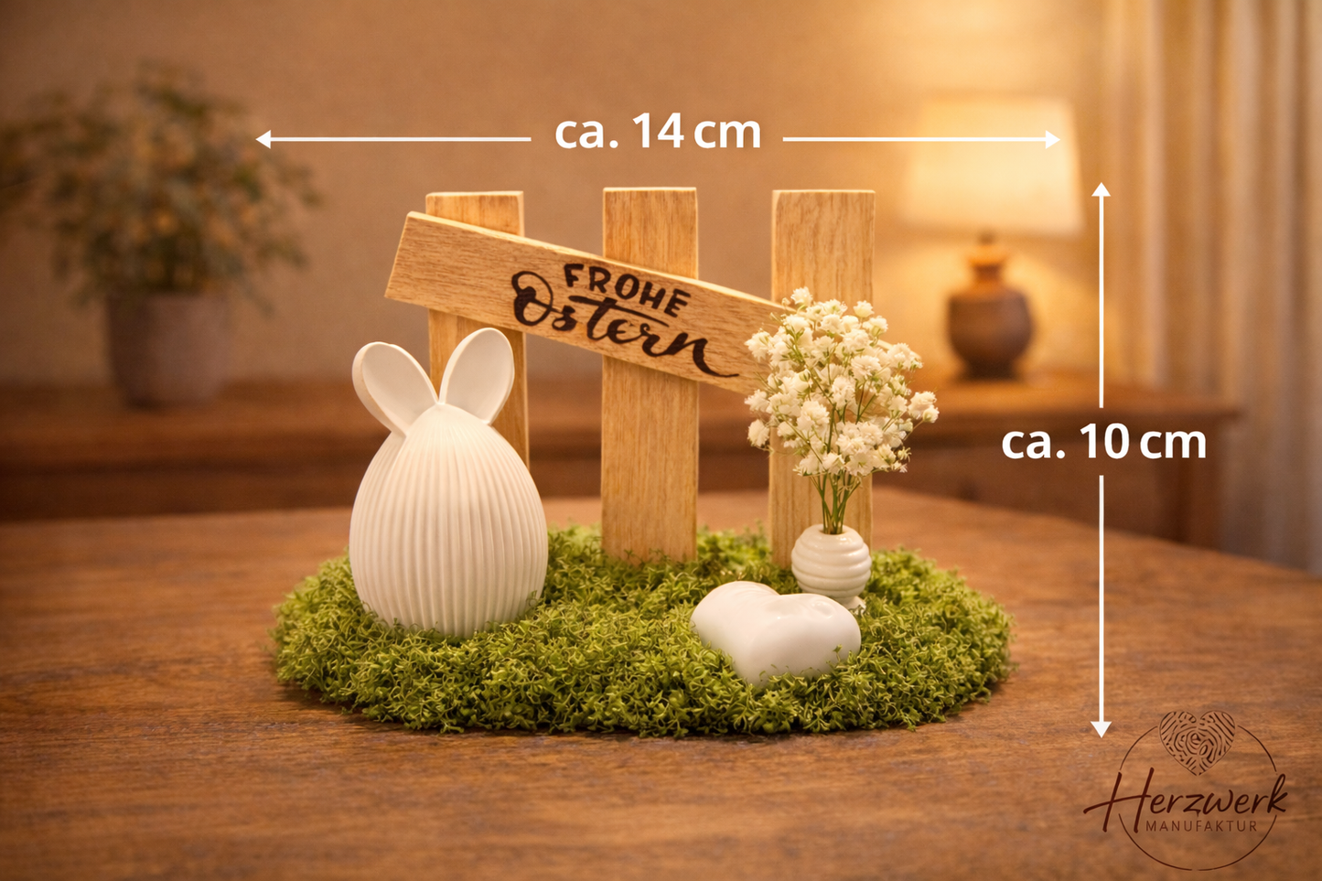 Osterdekoration „Frohe Ostern“ - handgemacht & zeitlos
